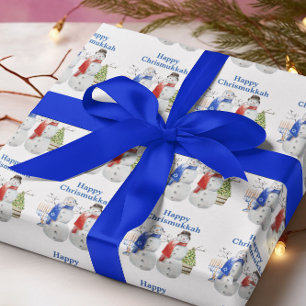 Hanukkah Snömannen Jul Chrismukkah   Presentpapper