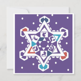 Hanukkah Snowflake Tack Kort