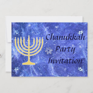 Hanukkah Snowstorm Menorah Inbjudningar