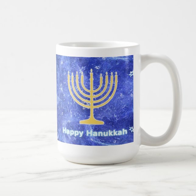 Hanukkah Snowstorm Menorah Kaffemugg (Höger)