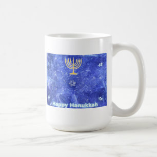 Hanukkah Snowstorm Menorah Kaffemugg
