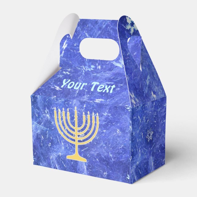Hanukkah Snowstorm Menorah Presentaskar (Framsidan Sidan)