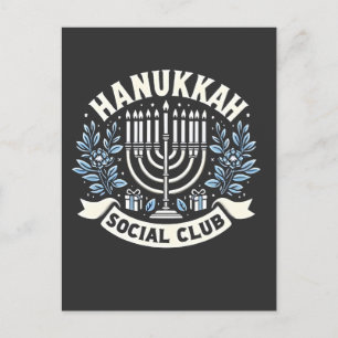 Hanukkah Social Club Rolig Judisk Hanukkah Inbjudan Vykort