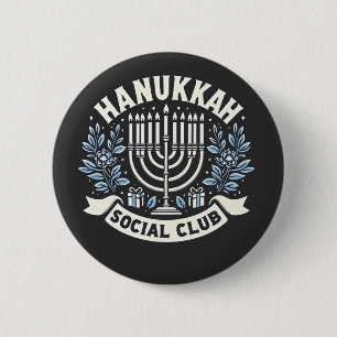 Hanukkah Social Klubb Funny Jewish Hanukkah Knapp