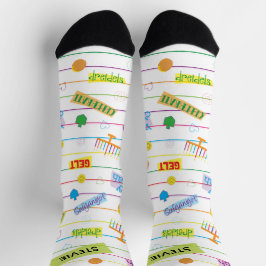 Hanukkah Socks "Party Time"