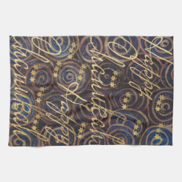 Hanukkah Spinning Golds Kökshandduk