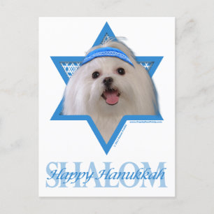 Hanukkah Star av David - maltesiska Helg Vykort