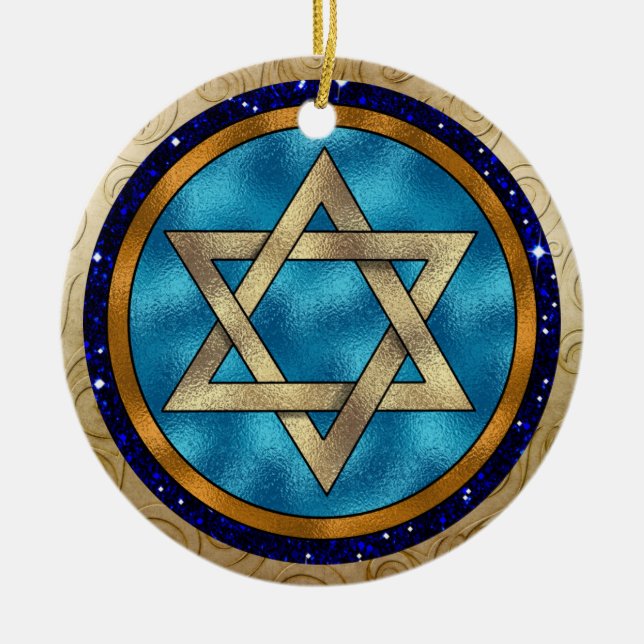 Hanukkah Star av David Ornament (Framsidan)