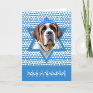 Hanukkah Star av David - St Bernard Helgkort