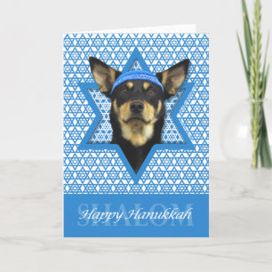 Hanukkah Star of David - Australian Kelpie Helgkort