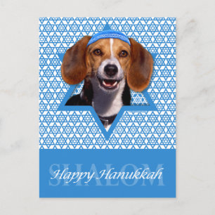Hanukkah Star of David - Beagle Helg Vykort