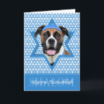 Hanukkah Star of David - Boxer - Vindy Helgkort<br><div class="desc">Vad skulle kunna göra att säga Lycklig Hanukkah mer roligt än att ha denna Boxer Hund på en Yamaka omgiven av David Star. Den här visuella utformningen av helgdag kommer säkert att glädja dina vänner och familj liksom andra hundälskare. Den här designen finns i över 100 Hundraser. Om du inte...</div>
