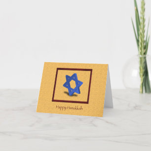 Hanukkah Star of David Card Helgkort