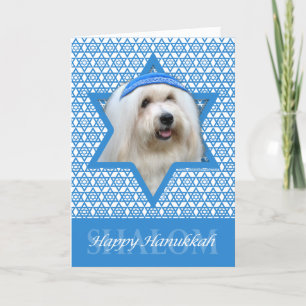 Hanukkah Star of David - Coton de Tulear Helgkort