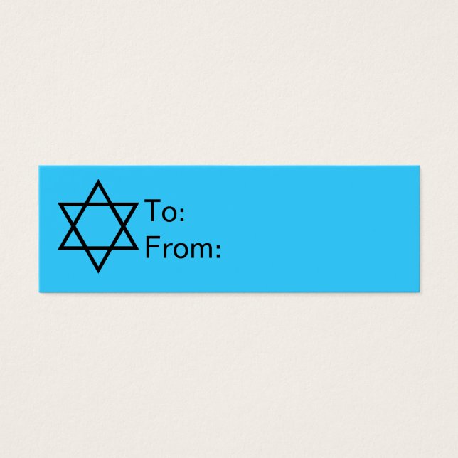 Hanukkah Star of David Gift Märkres Litet Visitkort (Framsidan)