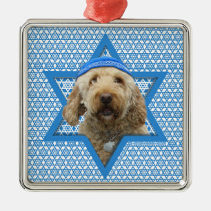 Hanukkah Star of David - GoldenDoodle Julgransprydnad Metall