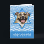Hanukkah Star of David - Pitbull - Tigger Helgkort<br><div class="desc">Vad skulle kunna göra att säga Lycklig Hanukkah mer roligt än att ha denna Pitbull Hund med en Yamaka omgiven av David Star. Den här visuella utformningen av helgdag kommer säkert att glädja dina vänner och din familj liksom andra djur älskare. Den här designen finns i över 100 Hundraser. Om...</div>
