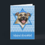 Hanukkah Star of David - Pitbull - Tigger Helgkort<br><div class="desc">Vad skulle kunna göra att säga Lycklig Hanukkah mer roligt än att ha denna Pitbull Hund med en Yamaka omgiven av David Star. Den här visuella utformningen av helgdag kommer säkert att glädja dina vänner och din familj liksom andra djur älskare. Den här designen finns i över 100 Hundraser. Om...</div>