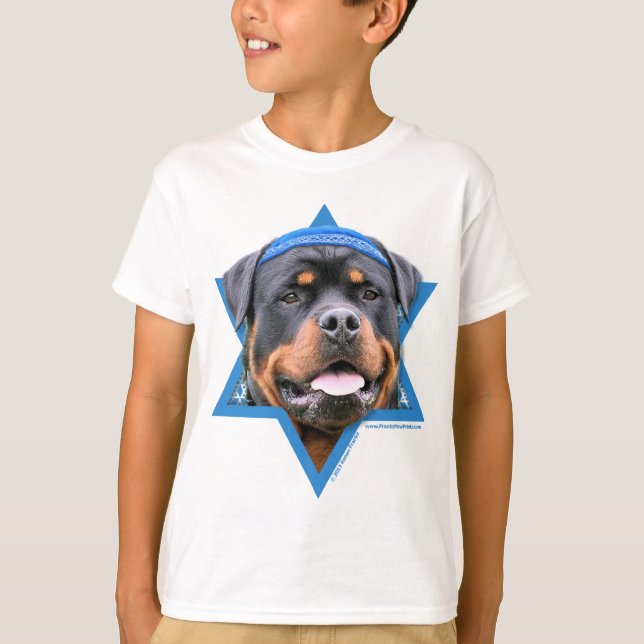 Hanukkah Star of David - Rottweiler Tee (Framsida)