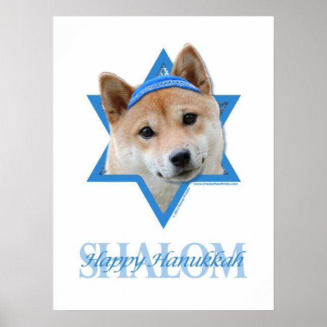 Hanukkah Star of David - Shiba Inu Poster (Framsidan)