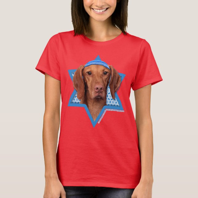 Hanukkah Star of David - Vizsla - Reagan T-shirt (Framsida)