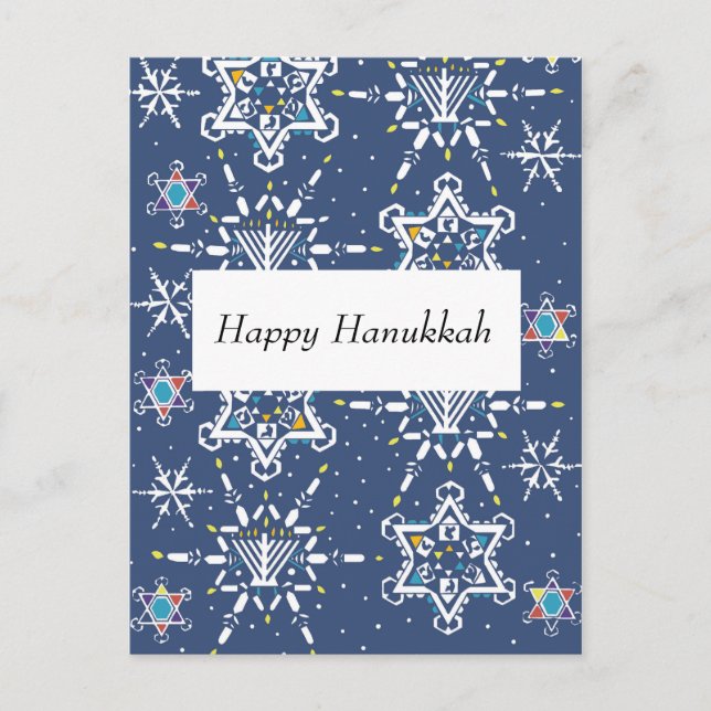 Hanukkah Starflake kort (Framsida)