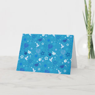 Hanukkah Stars Greeting Card (tomt) Tack Kort