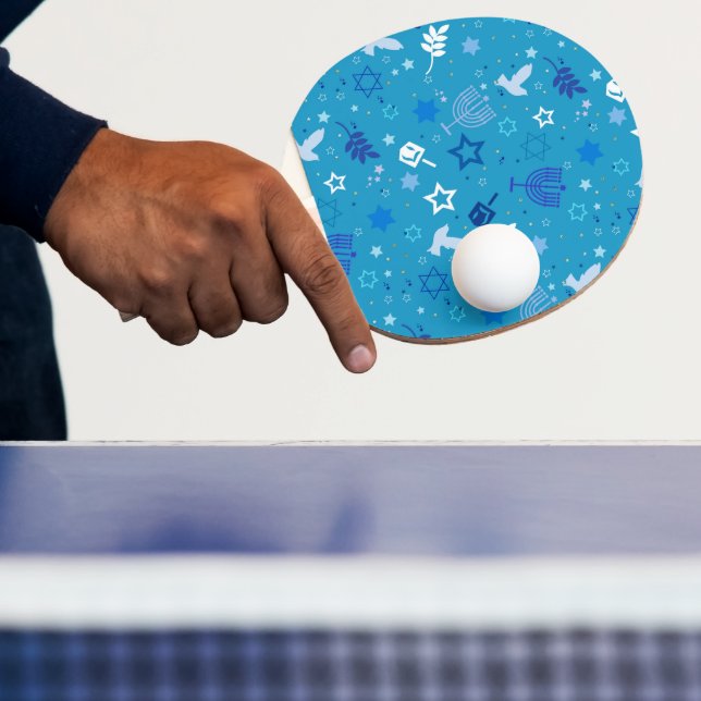 Hanukkah Stars Ping Pong Paddle Pingisracket (Insitu)