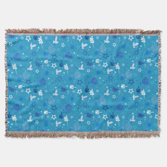 Hanukkah Stars Throw Filt (Framsidan)