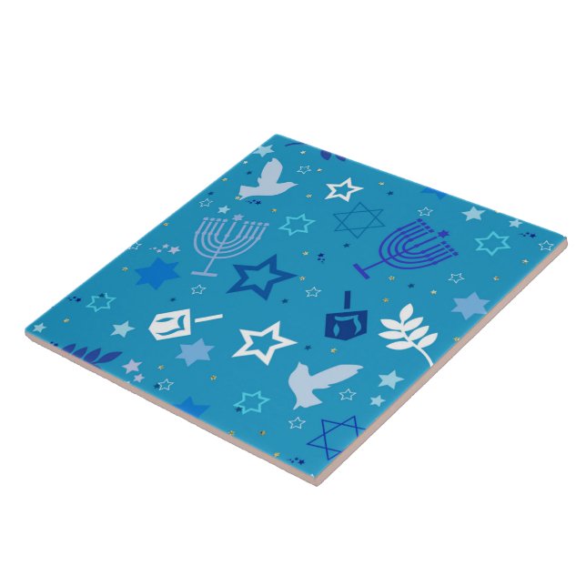 Hanukkah Stars Tile Kakelplatta (Sidan)