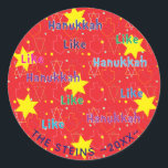 Hanukkah Stickers (1 1/2 eller 3’) ’like Hanukkkah Runt Klistermärke<br><div class="desc">Anpassa genom att ändra teckensnitt storlekt, stil, färg och ordalydelse. Så många användor: Till och från presentklistermärken, Tack-klistermärken på bockpåsar, Cake Toppers (sätt fast på tung kardstock, klippa ut dekalen, ta ut tejptandplockning på baksidan av kardstammen), eller hur om Gift-Märkre (sätt fast på tung kardstock, klippa ut dekalen, slå lilla...</div>