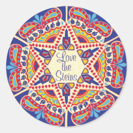 Hanukkah Stickers (1 1/2 eller 3 tum) Hanukkah Dre Runt Klistermärke