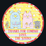 Hanukkah Stickers (1,2 eller 3 tum)Katt, Hund n vä Runt Klistermärke<br><div class="desc">Hanukkah Stickers ( 1, 2 tum eller 3 tum). Katt, hund, mus och fågel får redo för Hanukkah med deras menorah, slangar, drömmar och gelénötter! Anpassa genom att ändra teckensnitt storlekt, stil, färg och ordalydelse. Så många användor: Till och från presentklistermärken, Tack-klistermärken på bockpåsar, Cake Toppers (sätt fast på tung...</div>