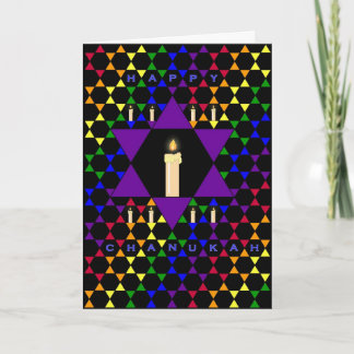 Hanukkah stjärnor helgkort