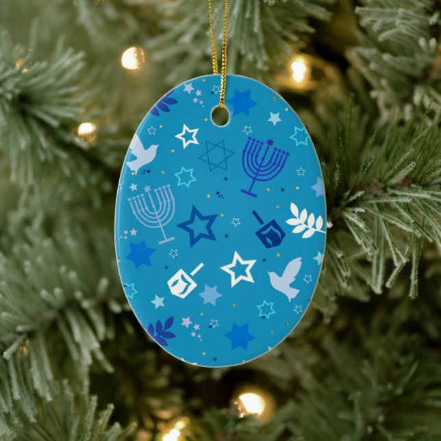 Hanukkah Stjärnor Prydnad Julgransprydnad Keramik (Träd)