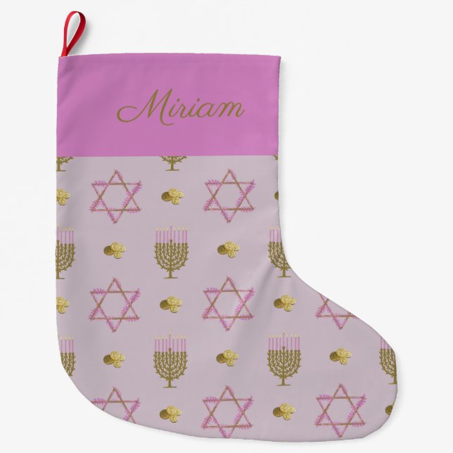 Hanukkah Stocking Stor Julstrumpa (Framsidan)