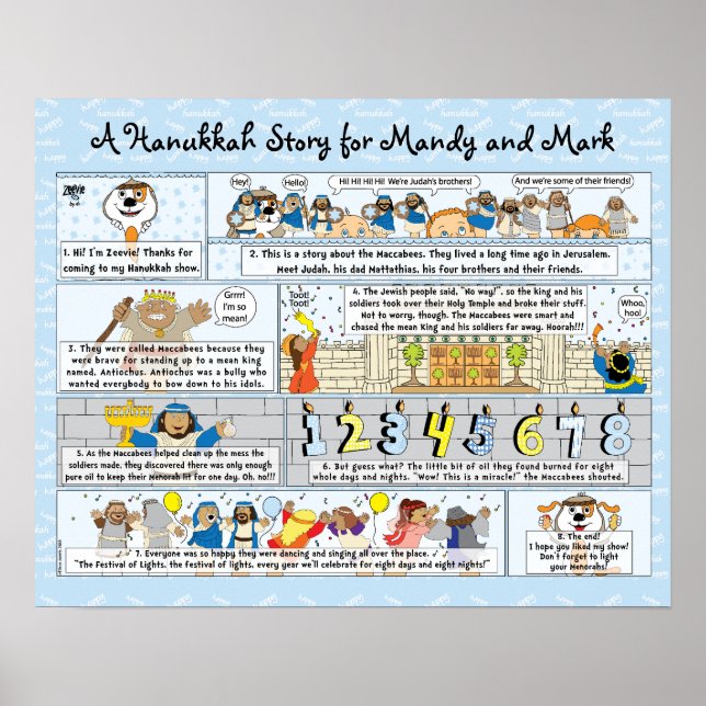 Hanukkah Story på Poster Matt Board/Tecknad Strip (Framsidan)