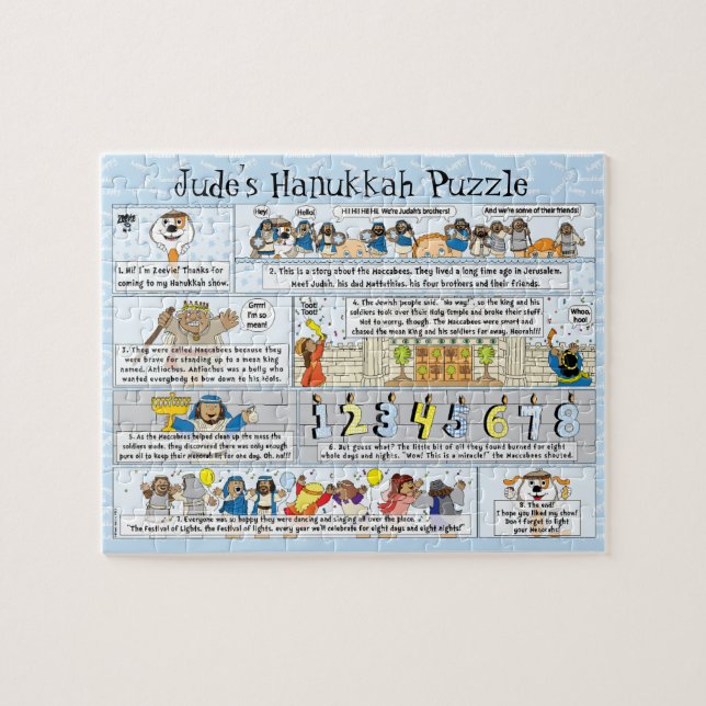 Hanukkah Story Puzzle 8 X 10 Personalize Pussel (Horisontell)