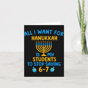 Hanukkah-studenter säger 6-7 67 Sex Sju Hebreiska Kort