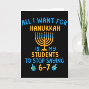 Hanukkah-studenter säger 6-7 67 Sex Sju Hebreiska  Kort