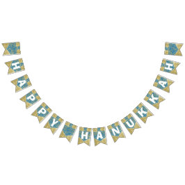 Hanukkah Swallowtail Banner Dreidel Swirls Vimplar