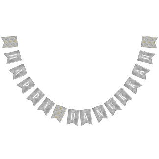 Hanukkah Swallowtail Banner Elegant Vimplar