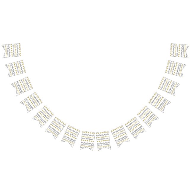 Hanukkah Swallowtail Banner Hug Sameach Vimplar (Alla)