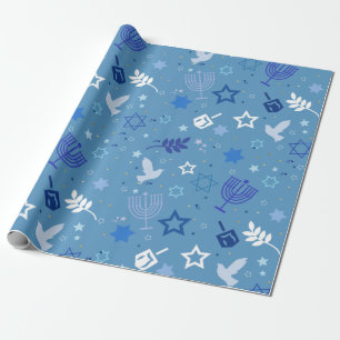 Hanukkah Symbols Presentpapper