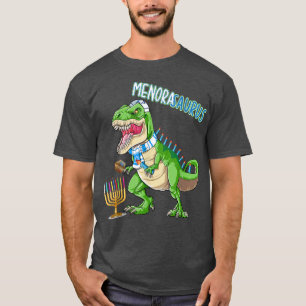 Hanukkah T Re Menorasaurus Dinosaur Menorah Funny Shirt