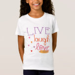 Hanukkah T-Shirt "Live Laugh Kärlek a Latke"<br><div class="desc">Hanukkah "Live Laugh Kärlek a Latke" Girls' T-Shirt Personalize genom att lägga till text till skjortan. Använda ditt favoritteckensnitt stil, färg och storlekt. Design inslag kan överföras till andra azzelprodukter. Stil: Flickors Bra Jersey T-Shirt Hon vet alltid vad man ska göra med bäran med den här mångsidiga T-tröjan av LAT....</div>