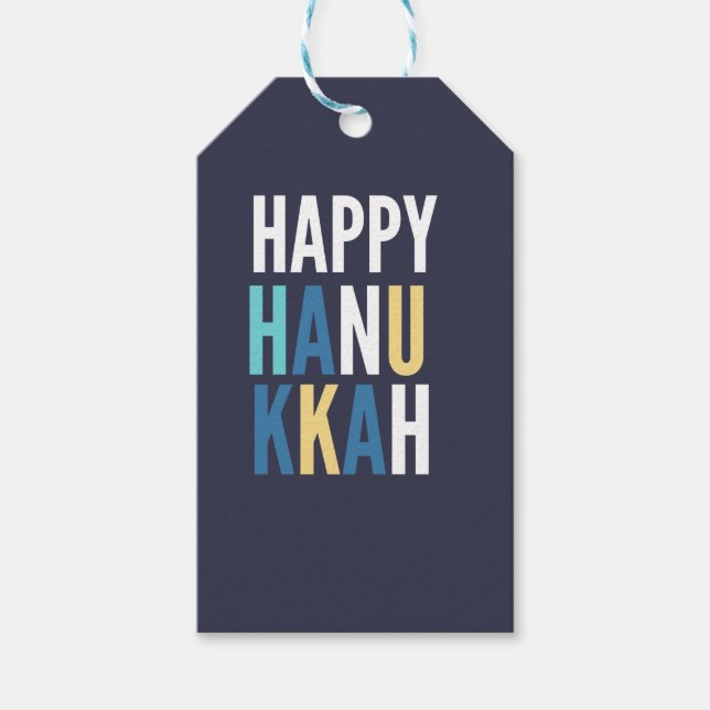 Hanukkah-tecken Presentetikett (Framsidan)