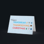 Hanukkah thanksgiving, julkort helgkort<br><div class="desc">Interfaith kortperfekt för Hanukkah,  thanksgiving och jul.</div>