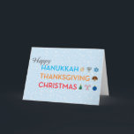 Hanukkah thanksgiving, julkort helgkort<br><div class="desc">Interfaith kortperfekt för Hanukkah,  thanksgiving och jul.</div>