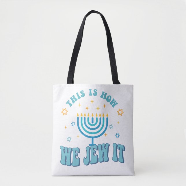 Hanukkah Tote Bag Tygkasse (Framsida)